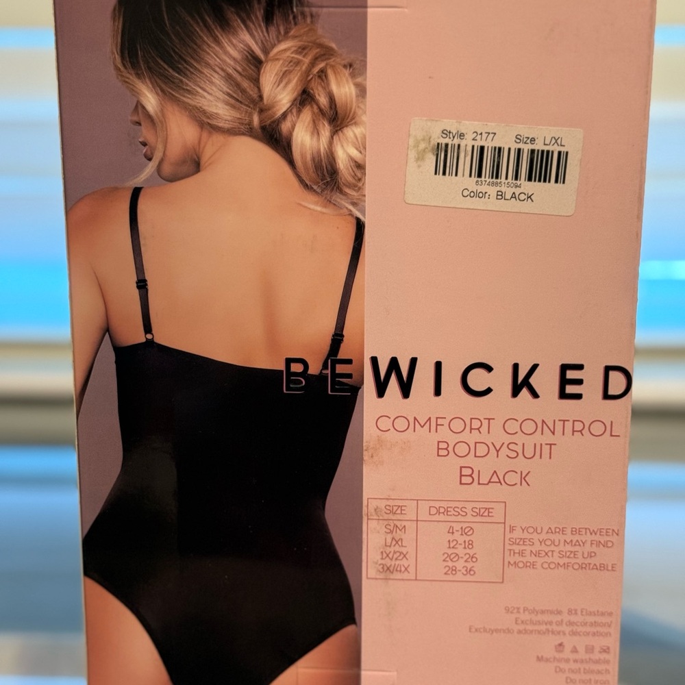 BeWicked Black Shapewear Bodysuit L/XL - Picture 2 of 4